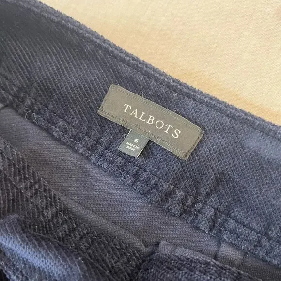 Talbots navy blue mini corduroy skirt size 6 - Picture 4 of 9